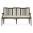 Grey Garden Bench with Cushion & Pillows