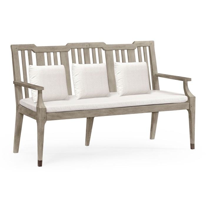 Navajo Sand Garden Bench with Cushion & Pillows