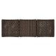 Three-Seat Grey & Rattan Bench