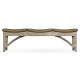 Three-Seat Navajo Sand & Light Natural Rattan Bench