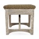 Three-Seat Navajo Sand & Light Natural Rattan Bench