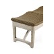 Three-Seat Navajo Sand & Light Natural Rattan Bench