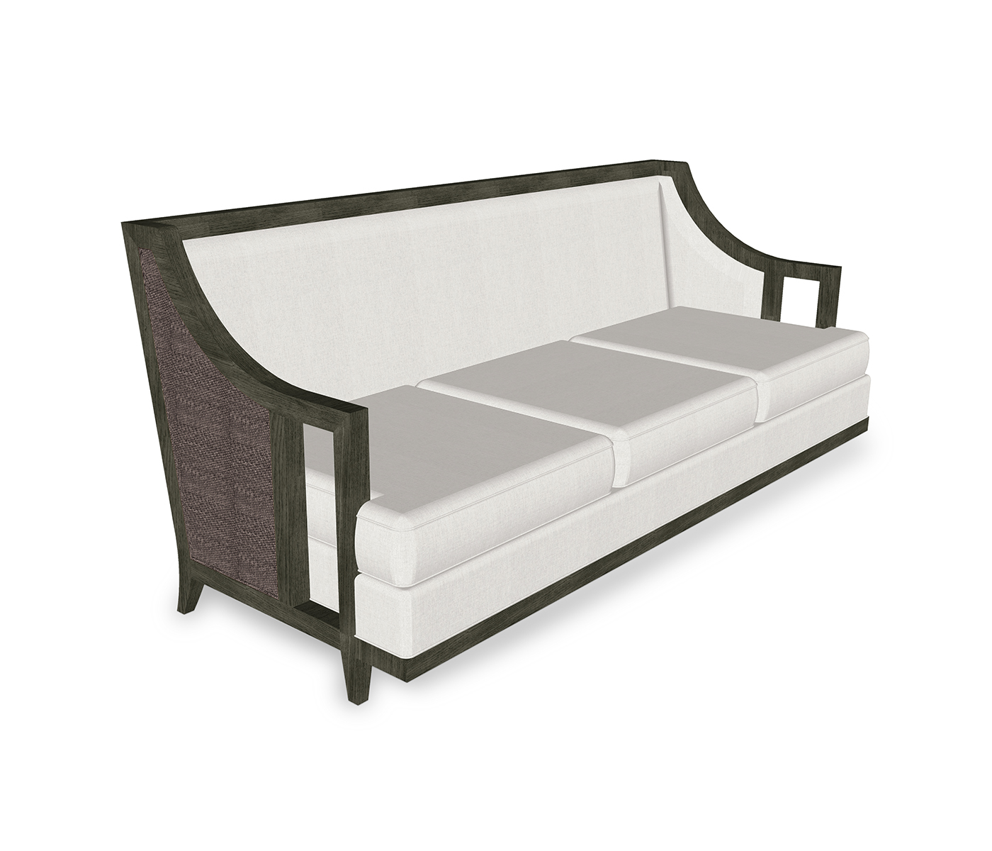 Hampton Rattan Three-Seat Sofa