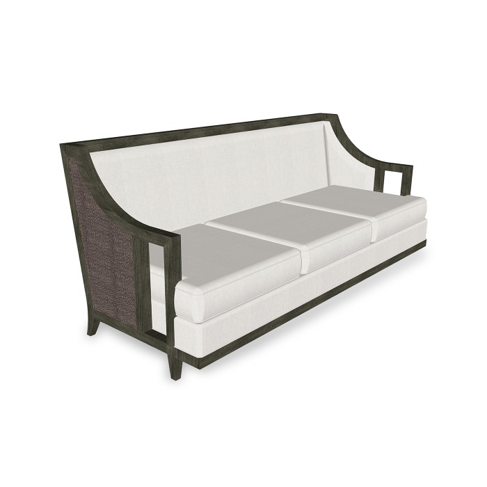 Hampton Rattan Three-Seat Sofa