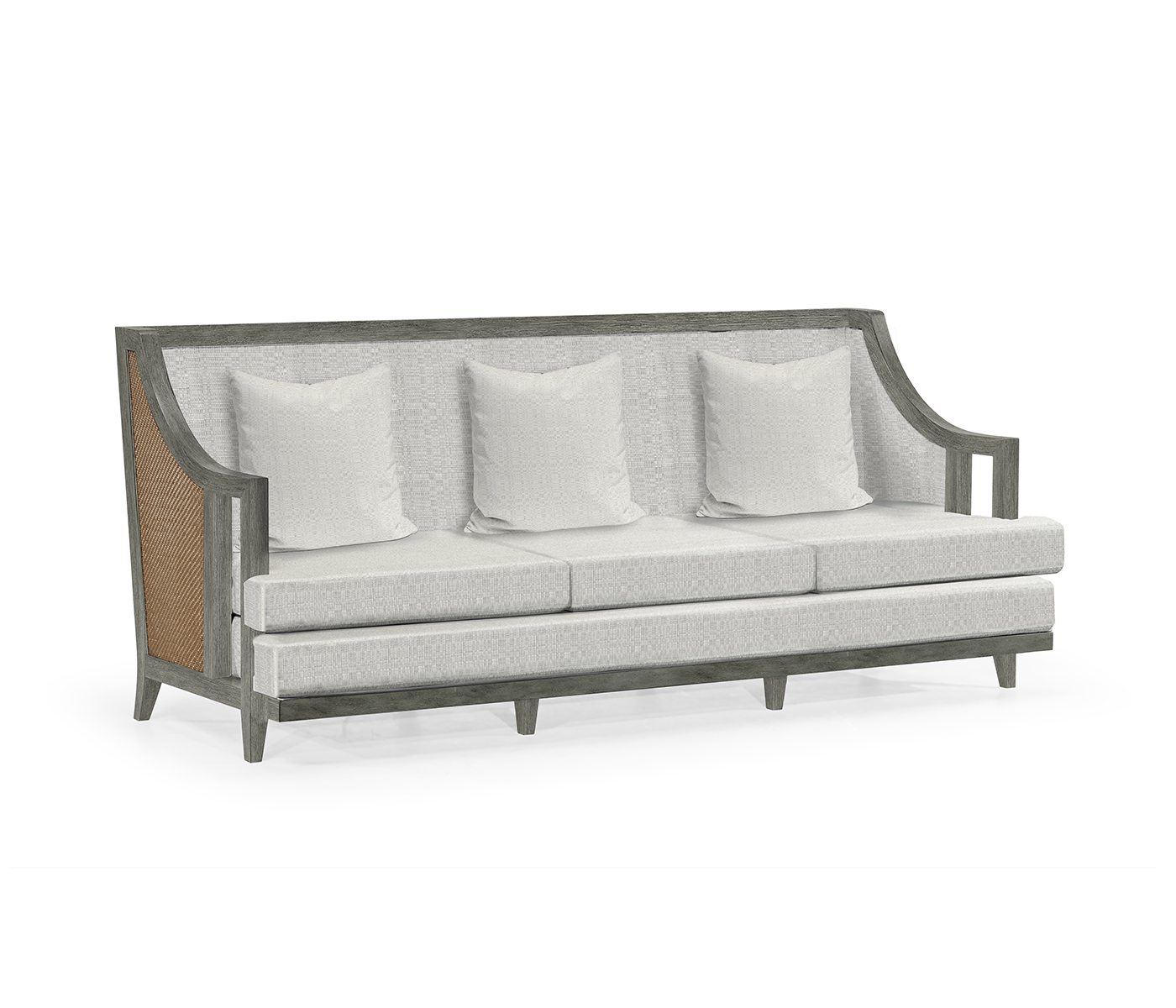 Hampton Rattan Three-Seat Sofa