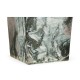 Large Square Faux Black & Grey Marble Planter