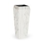 Large Square Faux White & Grey Marble Planter