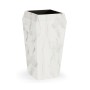 Medium Square Faux White & Grey Marble Planter