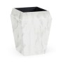 Small Square Faux White & Grey Marble Planter
