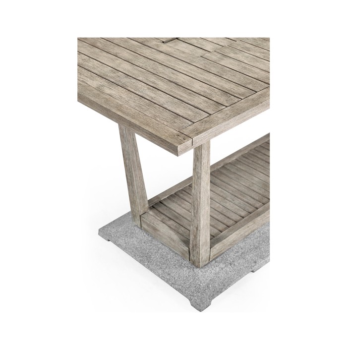 Rectangular Navajo Sand Bar Table with Marble Tray in Centre 40