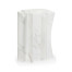 Faux White & Grey Marble Puzzle Piece Side Table