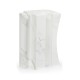 Faux White & Grey Marble Puzzle Piece Side Table