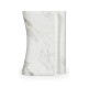 Faux White & Grey Marble Puzzle Piece Side Table