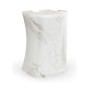 Faux White & Grey Marble Puzzle Piece Side Table