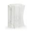 Faux White & Grey Marble Puzzle Piece Side Table