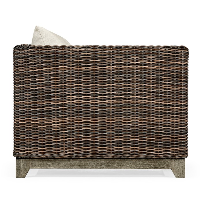 Grey & Rattan Chair