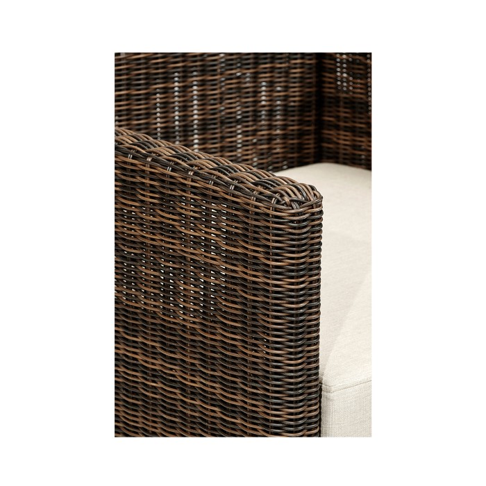 Grey & Rattan Chair