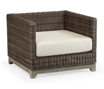 Grey & Rattan Chair