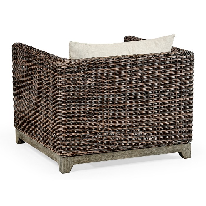 Grey & Rattan Chair