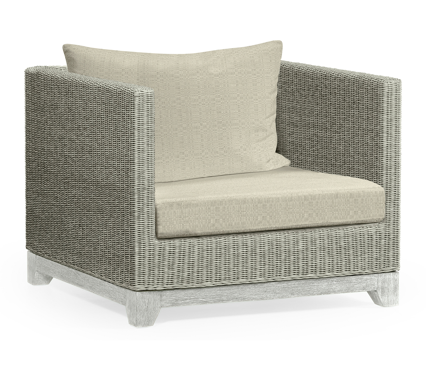 Cloudy Grey & Light Grey Rattan Chair