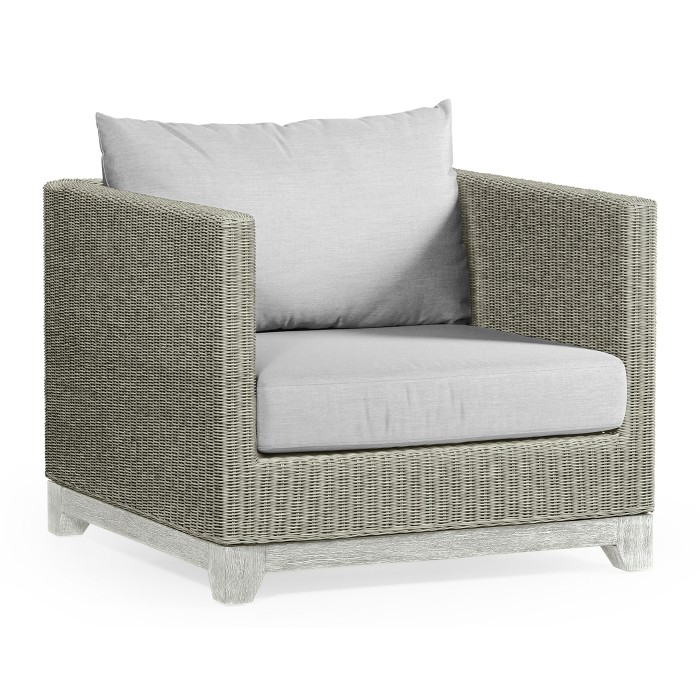 Cloudy Grey & Light Grey Rattan Chair