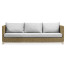 Navajo Sand & Light Natural Rattan Three-Seat Sofa