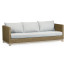 Navajo Sand & Light Natural Rattan Three-Seat Sofa