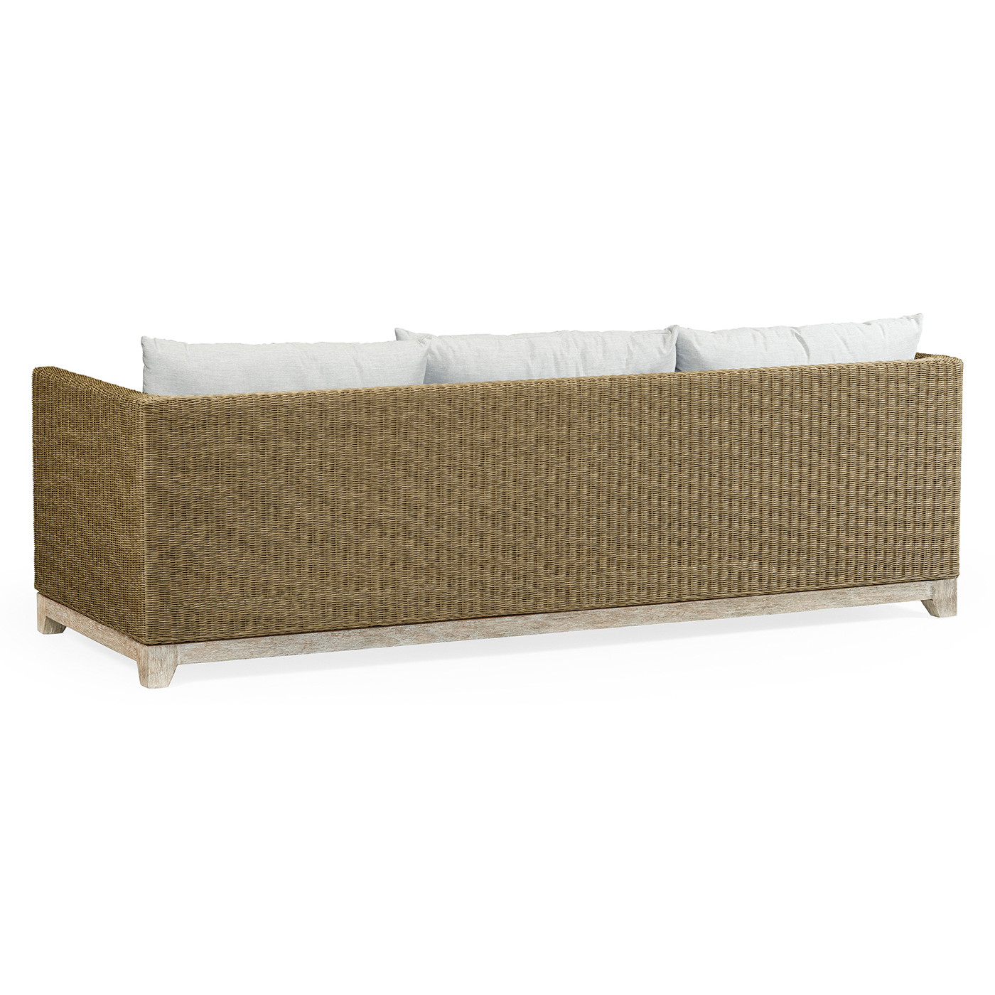 Navajo Sand & Light Natural Rattan Three-Seat Sofa