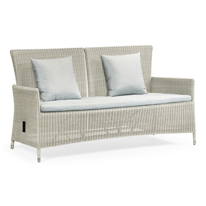 Panama Rattan Two-Seat Sofa with Reclining Back