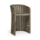 Slatted Grey Tub Bar Stool