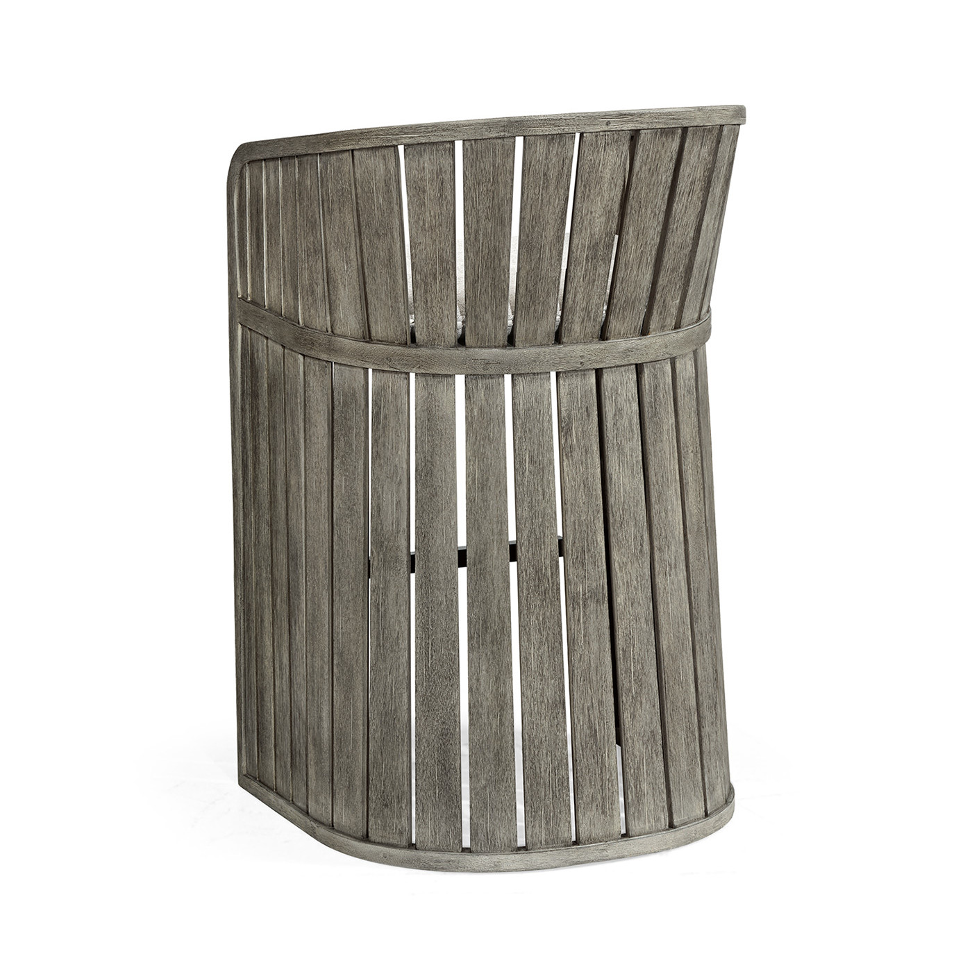 Slatted Grey Tub Bar Stool