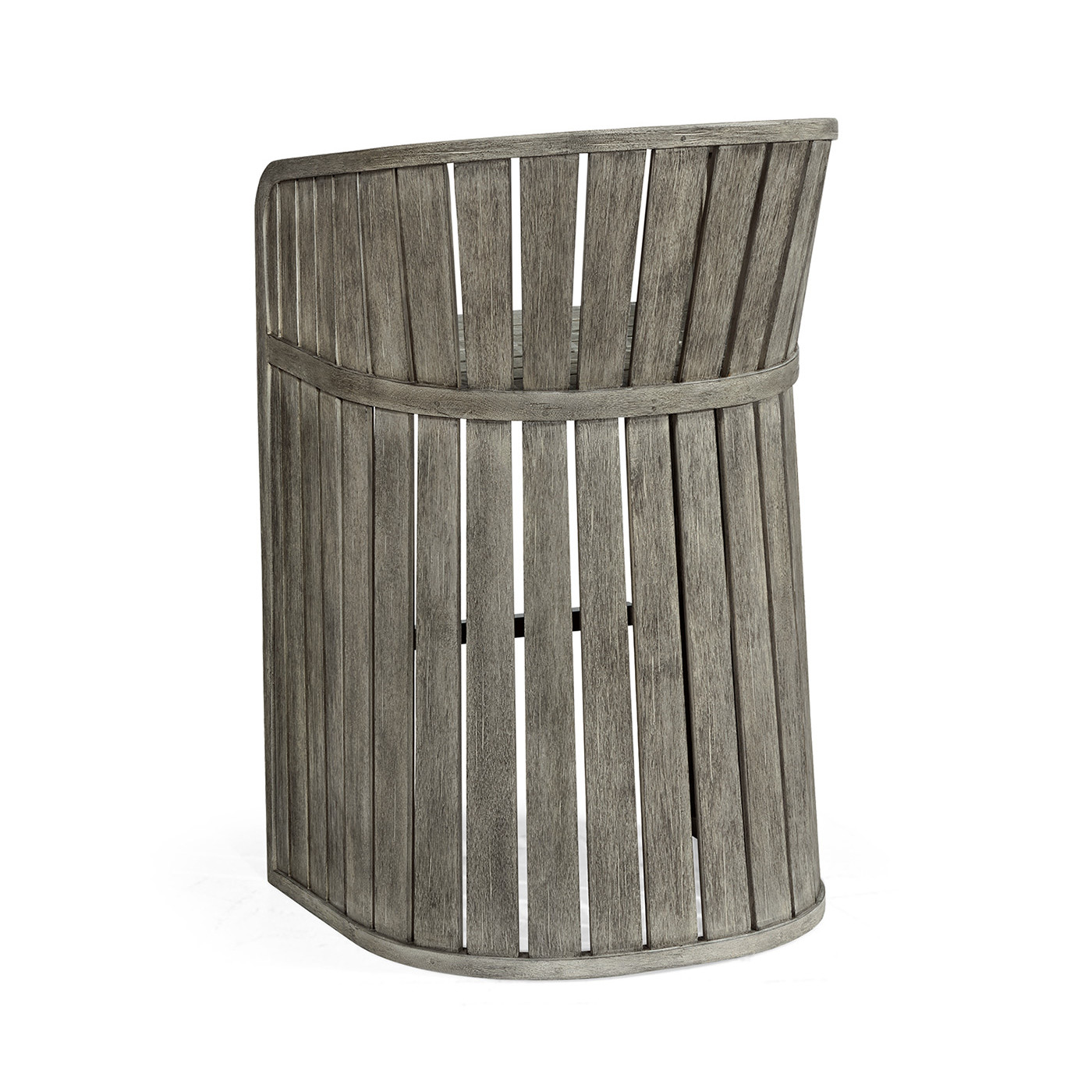 Slatted Grey Tub Bar Stool