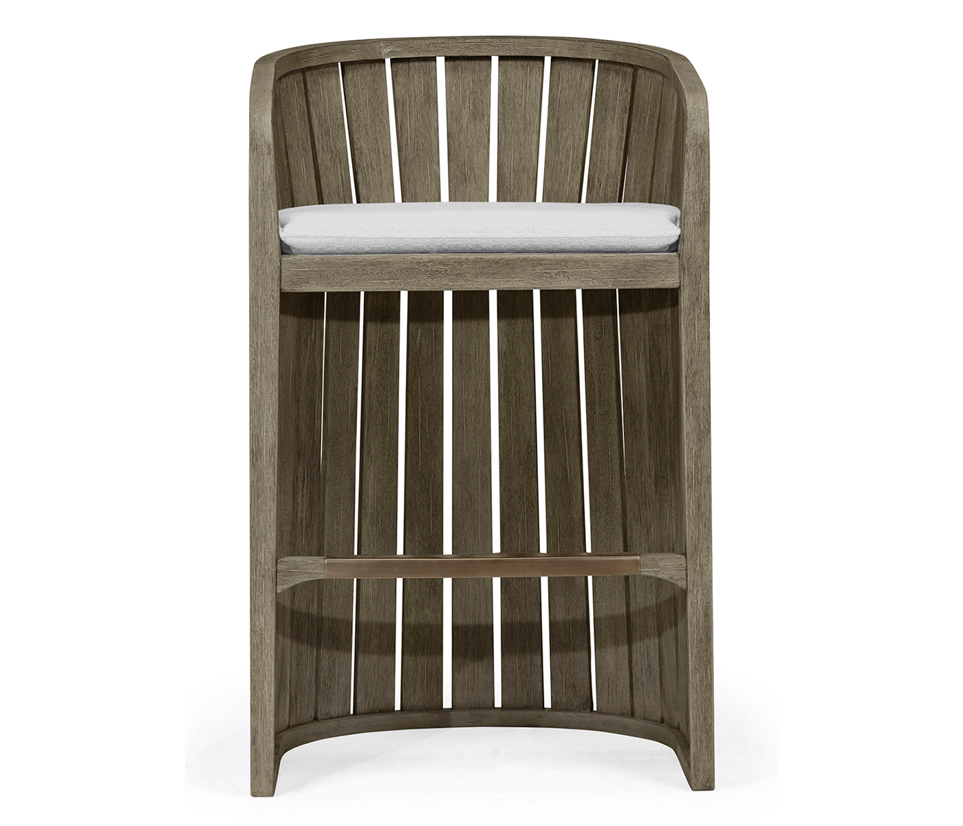 Slatted Grey Tub Bar Stool