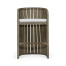 Slatted Grey Tub Bar Stool