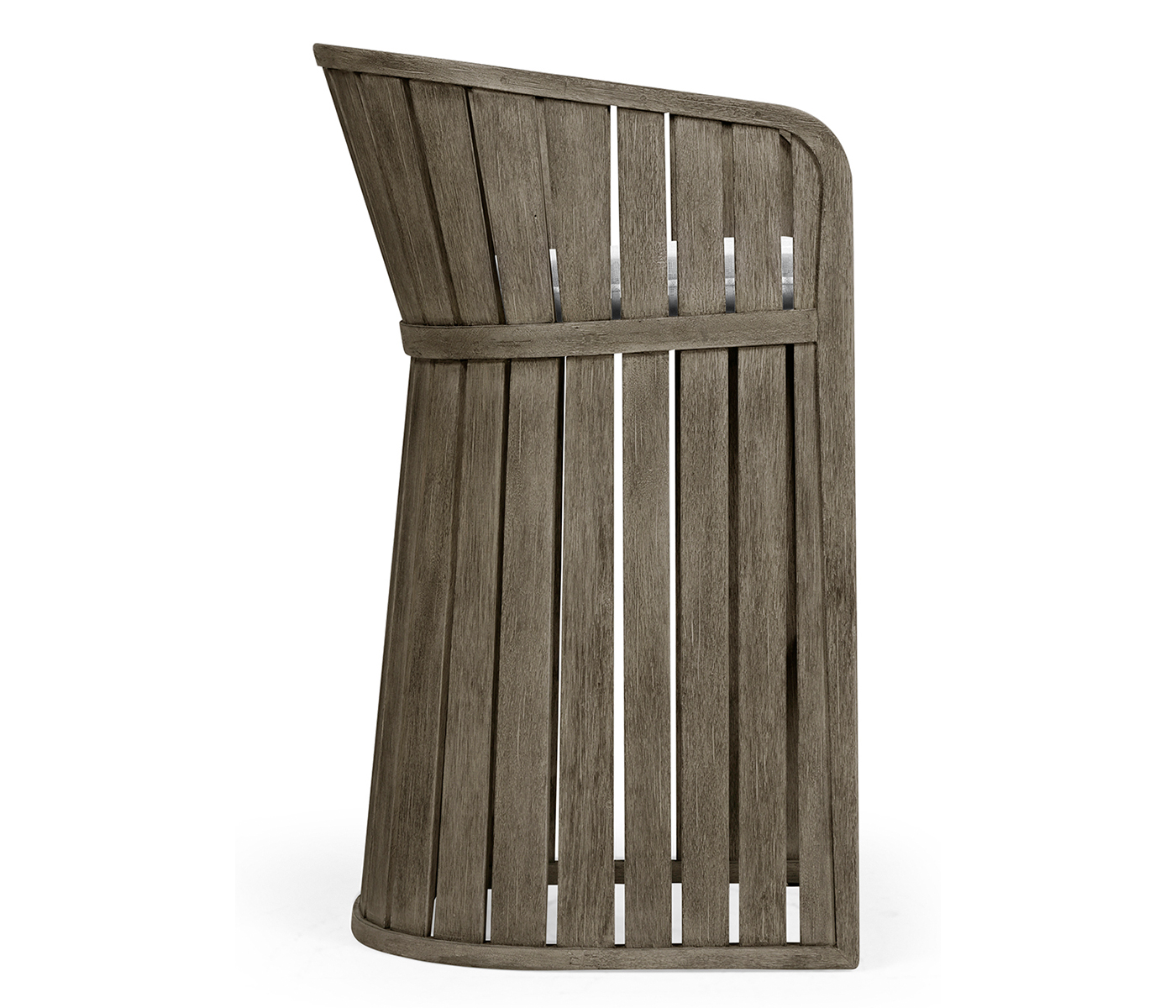Slatted Grey Tub Bar Stool