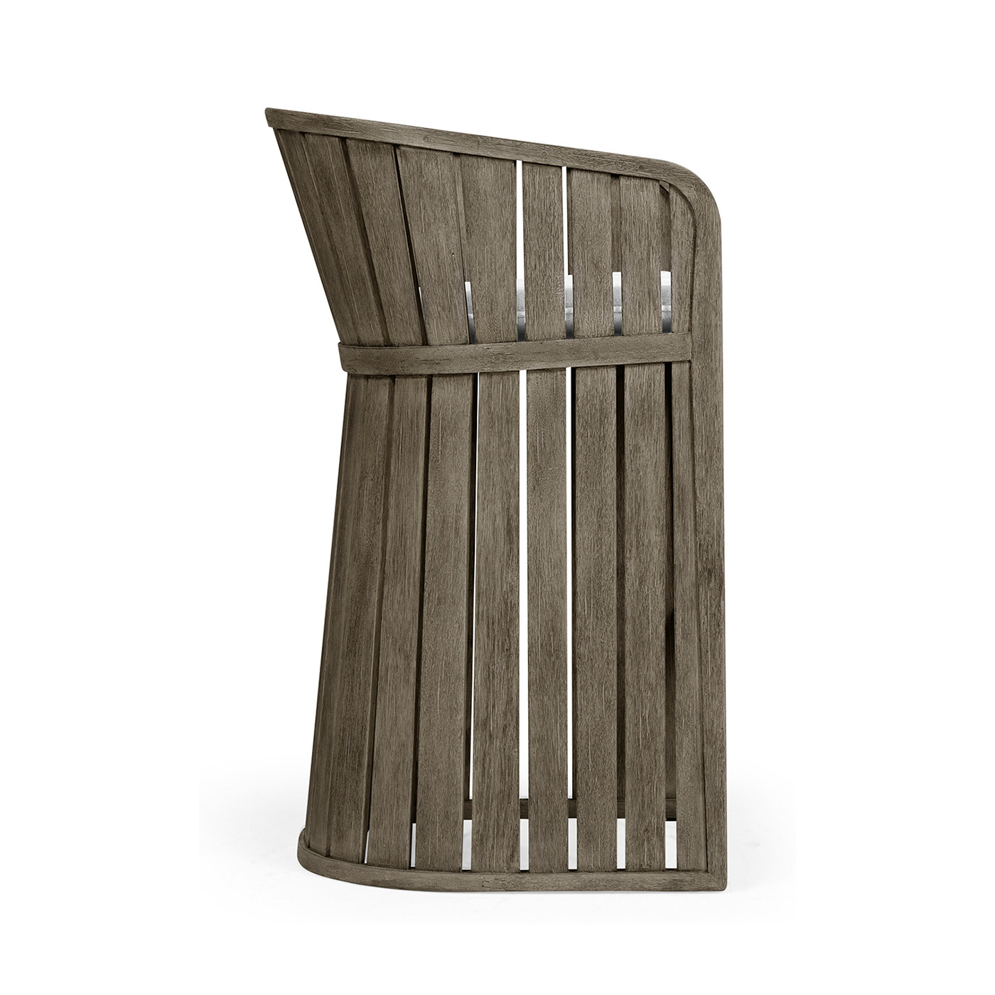 Slatted Grey Tub Bar Stool