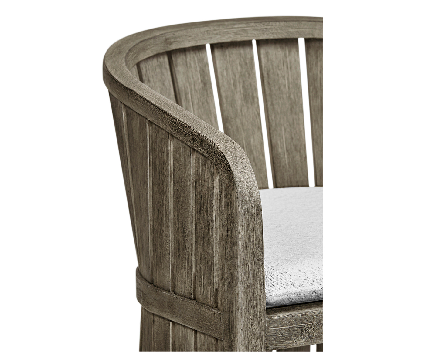 Slatted Grey Tub Bar Stool