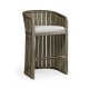 Slatted Grey Tub Bar Stool