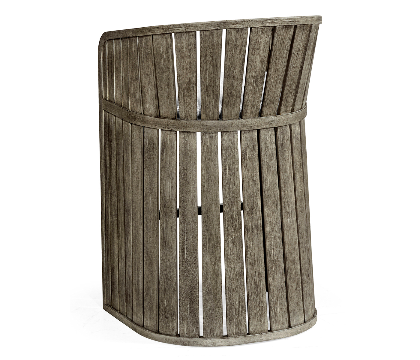 Slatted Grey Tub Bar Stool