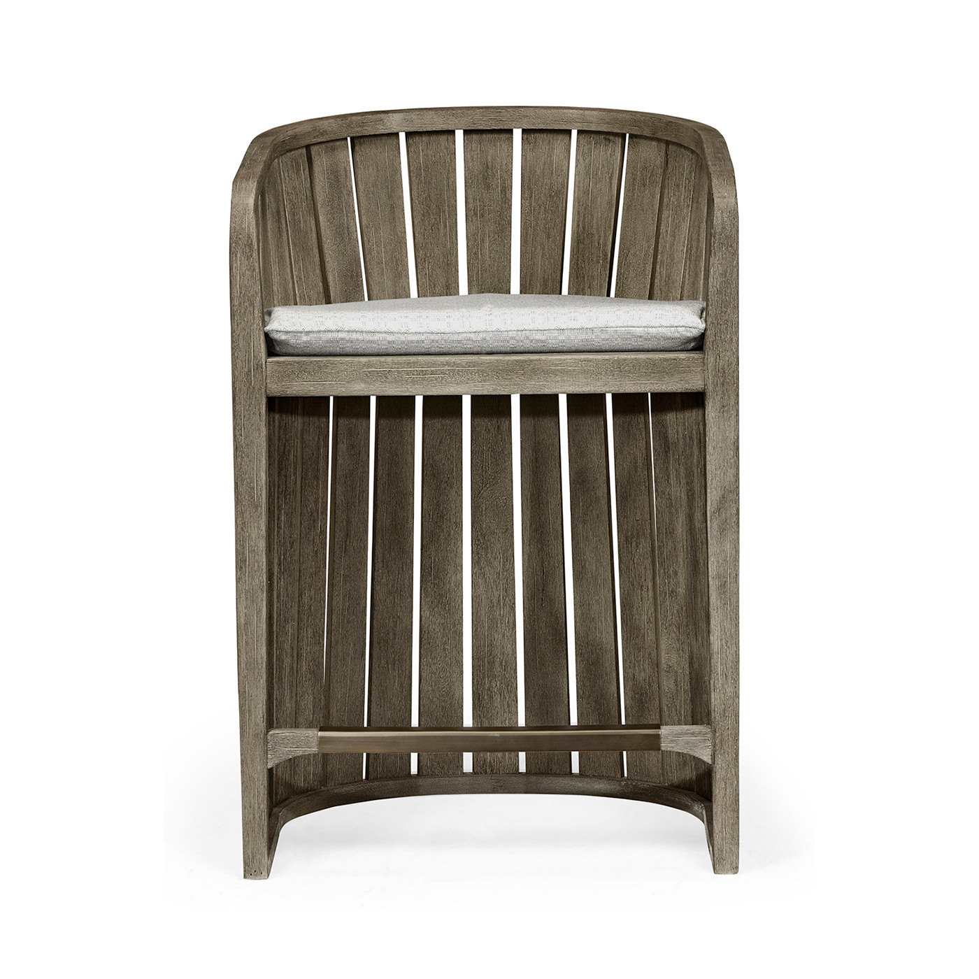Slatted Grey Tub Counter Stool