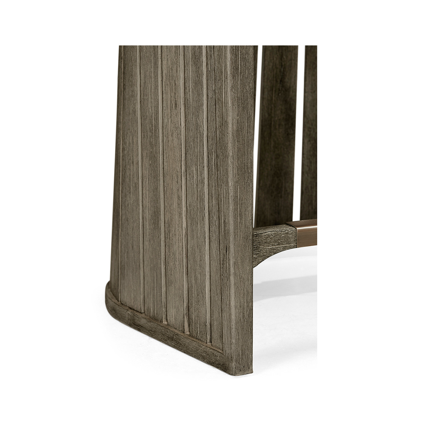 Slatted Grey Tub Counter Stool