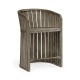 Slatted Grey Tub Counter Stool