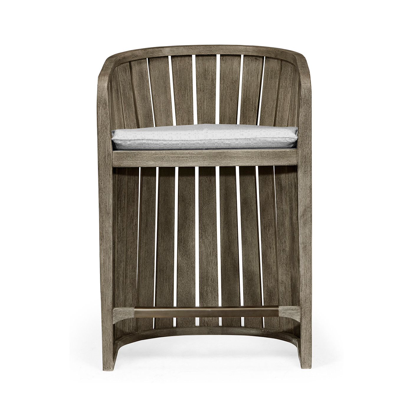 Slatted Grey Tub Counter Stool