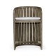 Slatted Grey Tub Counter Stool