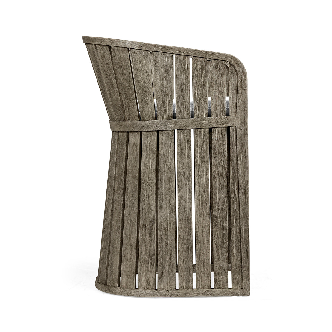 Slatted Grey Tub Counter Stool